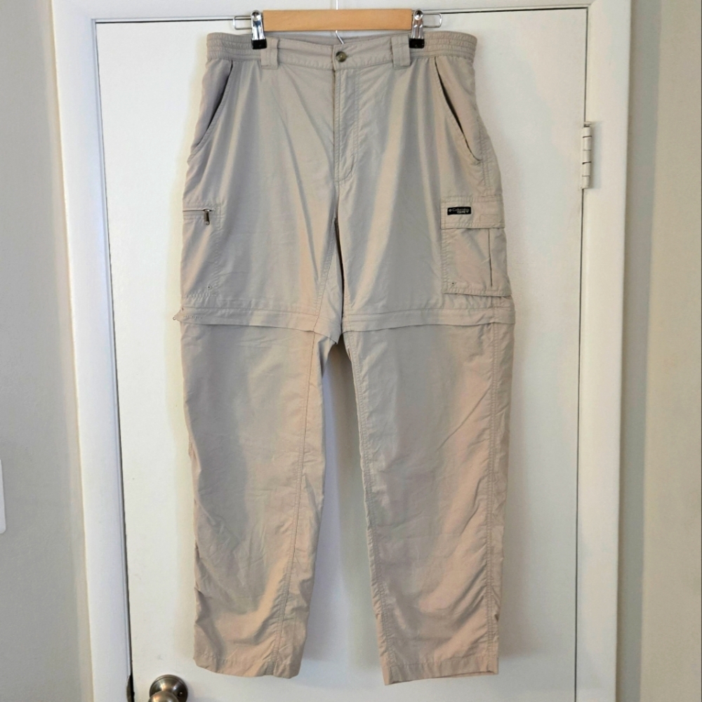 Columbia Omni-dry Convertible Packable Khaki Hiking Pants Size Large